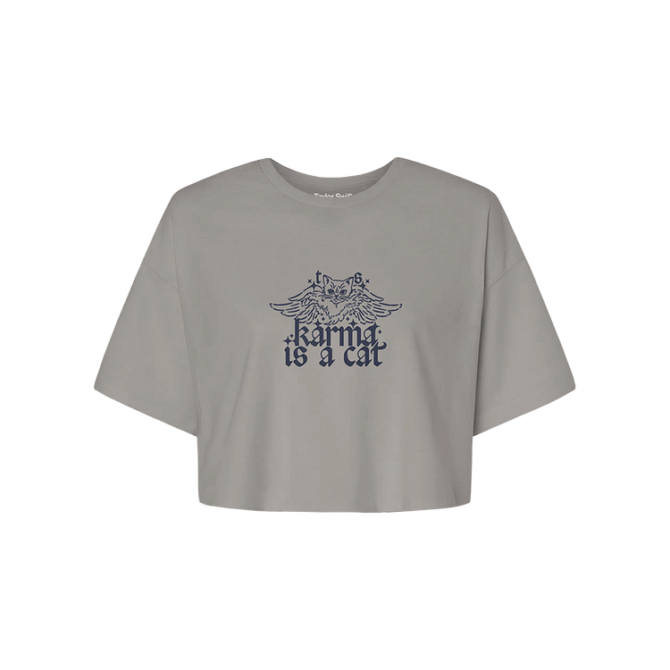 Karma is a Cat Cropped T-Shirt