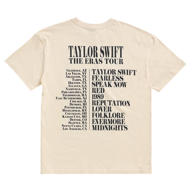 Taylor Swift The Eras Tour Beige T-Shirt
