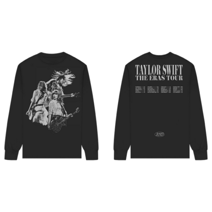 Taylor Swift The Eras Tour Collage Black Long Sleeve