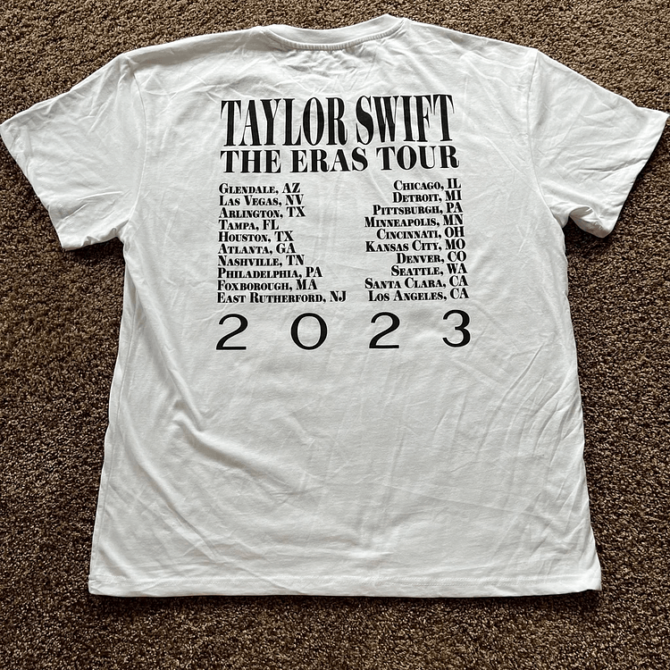 Taylor Swift The Eras Tour White T-shirt
