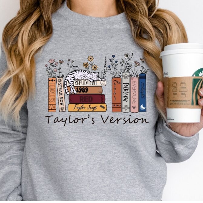 Taylor's Version Shirt, Taylor's Version Albums As Books Sweatshirt, Taylor Swiftie Merch, Taylor's Version Concert Shirt, Taylorswift Shirt